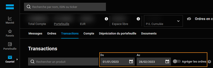 DEGIRO set transactions log dates